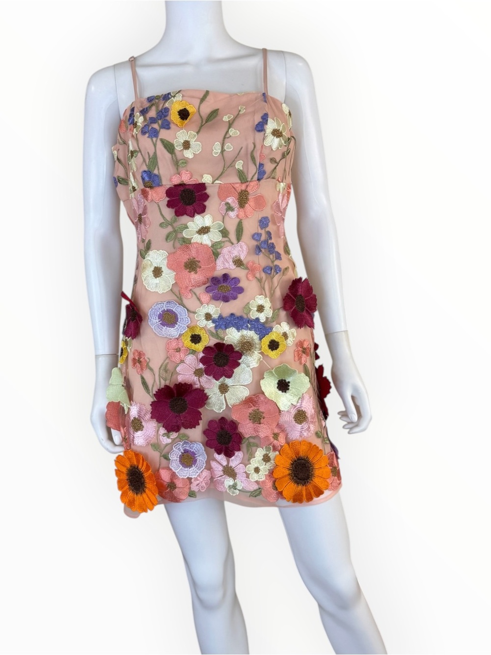 Storia NWT Multi Floral Collaged Mini Dress Size L Q1044